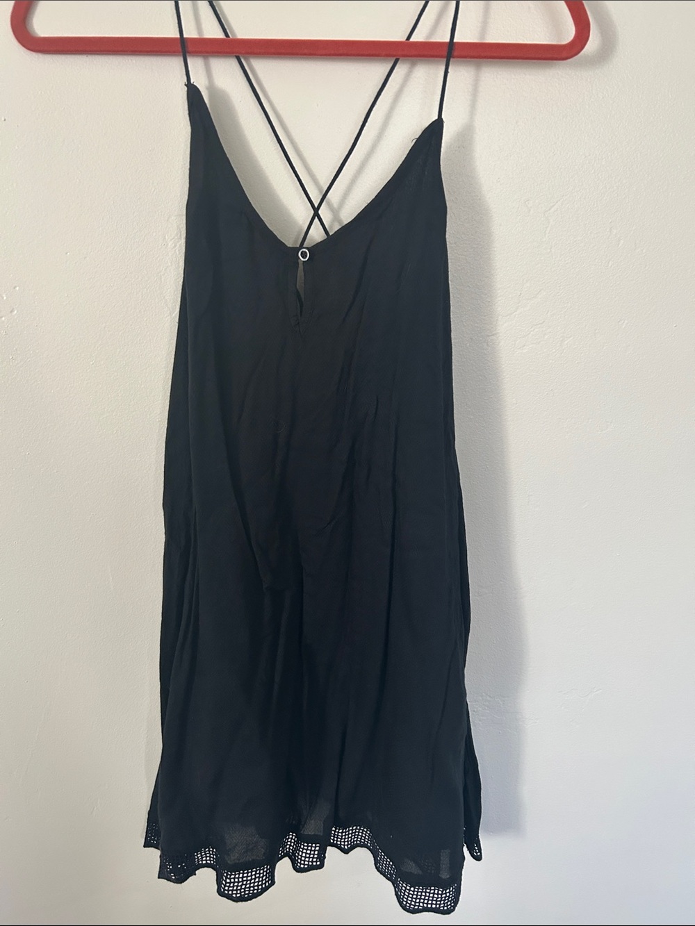 Volcom Black Strappy Mini Dress